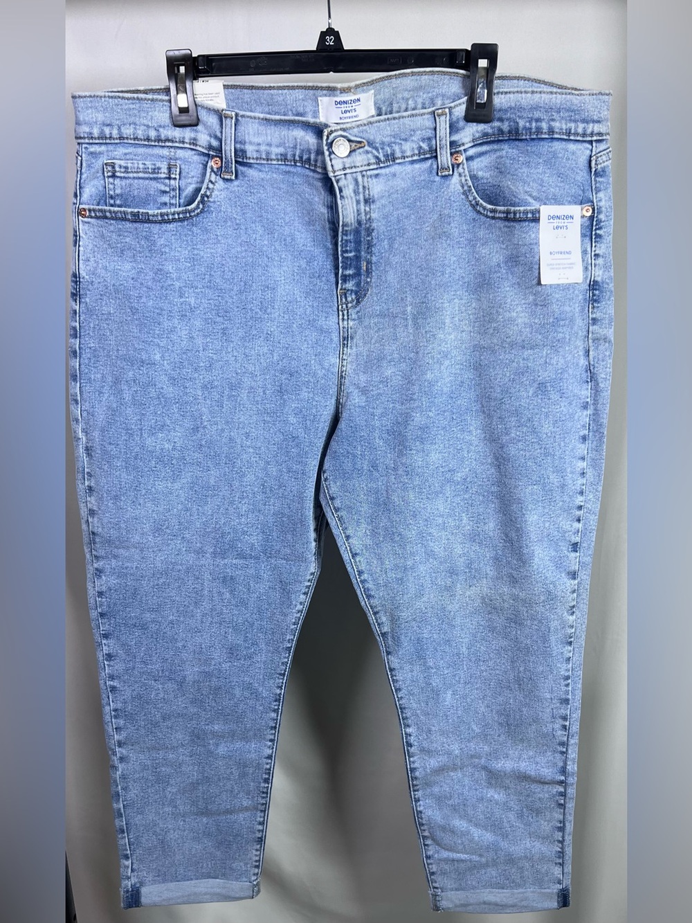 Denizen from Levi's Light Wash Cuffed Boyfriend Jeans